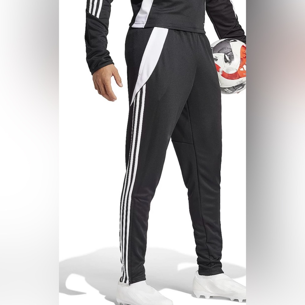 NEW Adidas Men's Tiro24 Tracksuit Soccer Training Pants BLACK/WHITE Men's MEDIUM
